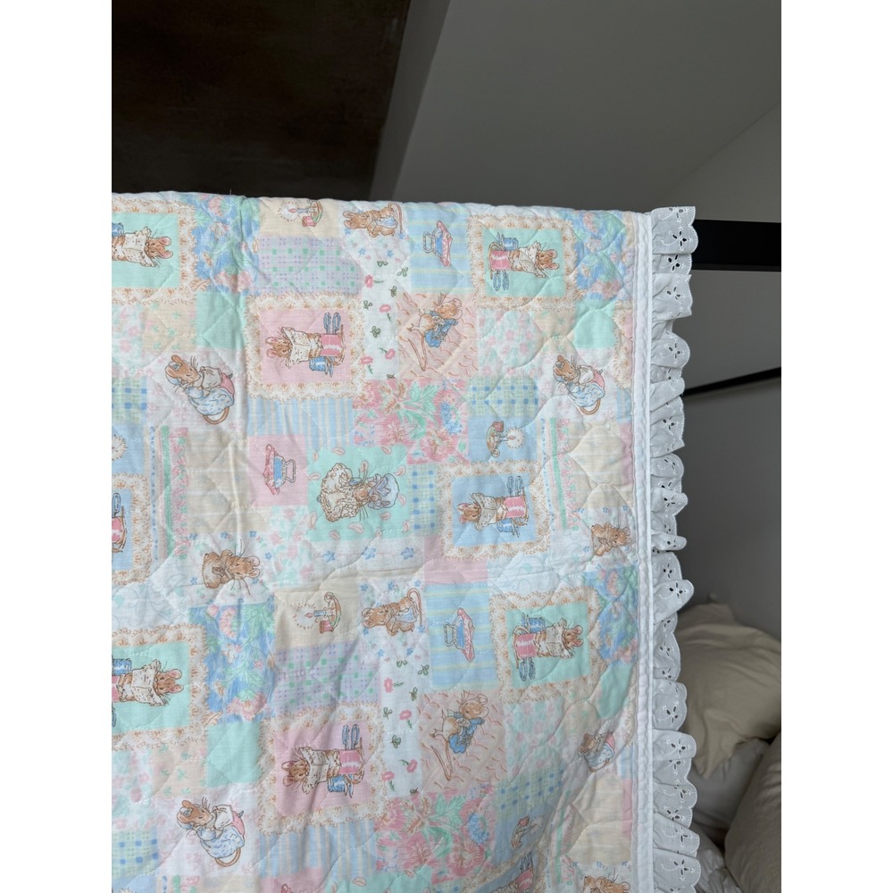 Vintage Peter Rabbit Print Baby Quilt - Picture 13 of 15
